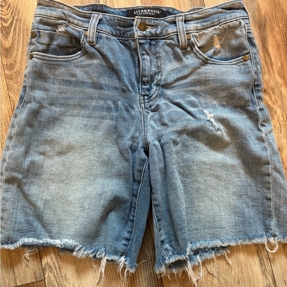Liverpool Women's distressed Denim Shorts